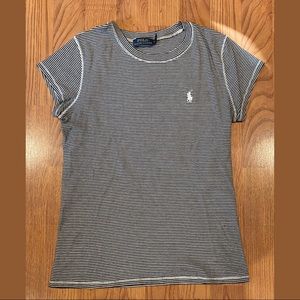 Black and white striped tee